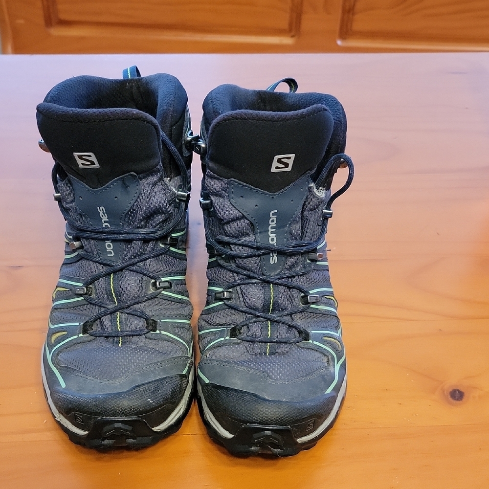 Salomon Women's Hiking Shoes - Black and Green